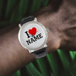 Ik hartnaam horloge<br><div class="desc">Schrijf uw gewenste Naam of Tekst op de naamSectie.</div>