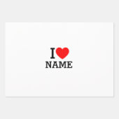 Ik hartnaam inpakpapier vel (Voorkant)