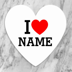 Ik hartnaam kartonnen onderzetters