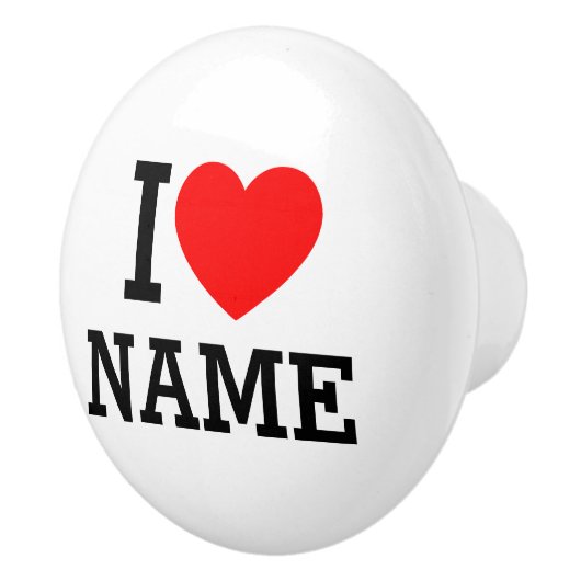 Ik hartnaam keramische knop (Rechts)