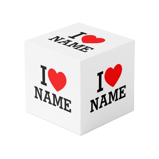 Ik hartnaam kubus (Voorkant hoekig)