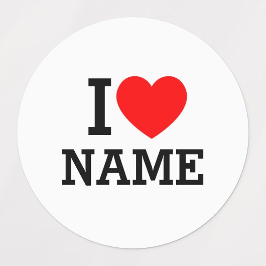Ik hartnaam labels (Design 1)