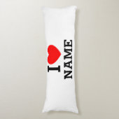 Ik hartnaam lichaamskussen (Voorkant Verticaal)