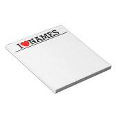 Ik hartnaam notitieblok (Schuin)