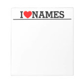 Ik hartnaam notitieblok (Voorkant)
