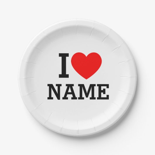 Ik hartnaam papieren bordje (Voorkant)