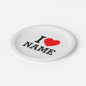 Ik hartnaam papieren bordje (Gekanteld)