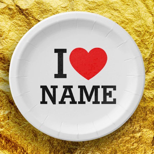 Ik hartnaam papieren bordje