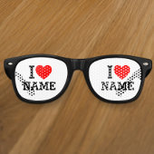 Ik hartnaam retro zonnebril