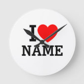 Ik hartnaam ronde klok (Voorkant)