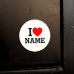 Ik hartnaam ronde sticker<br><div class="desc">Schrijf uw gewenste Naam of Tekst op de naamSectie.</div>