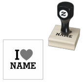 Ik hartnaam rubberstempel (Gestempeld)