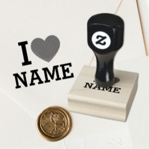 Ik hartnaam rubberstempel