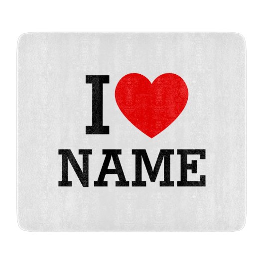 Ik hartnaam snijplank (Voorkant)