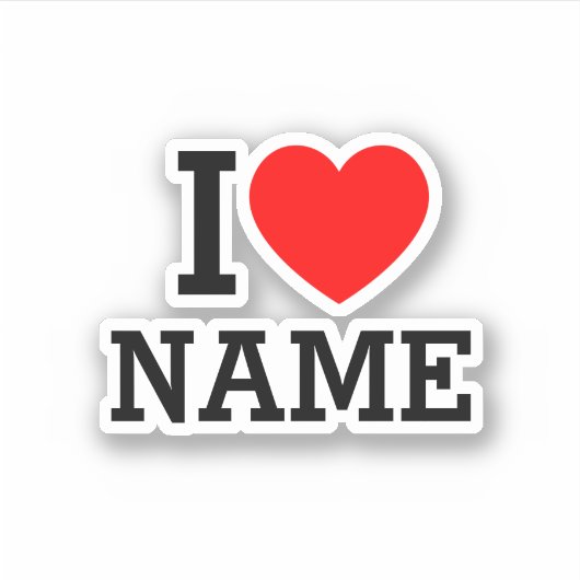 Ik hartnaam sticker (Voorkant)