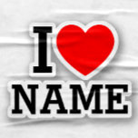 Ik hartnaam sticker<br><div class="desc">Schrijf uw gewenste Naam of Tekst op de naamSectie.</div>