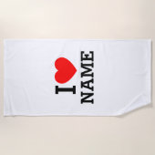 Ik hartnaam strandlaken (Voorkant)