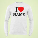Ik hartnaam t-shirt<br><div class="desc">Schrijf uw gewenste Naam of Tekst op de naamSectie.</div>