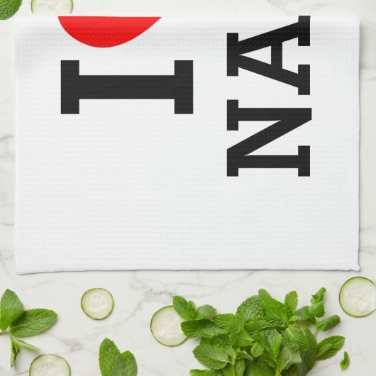 Ik hartnaam theedoek (Gevouwen)