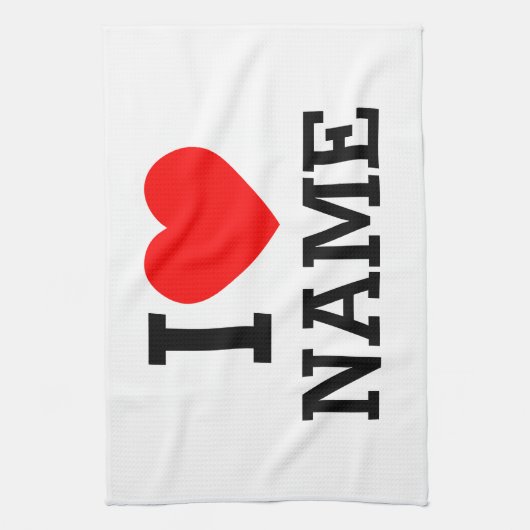 Ik hartnaam theedoek (Verticaal)