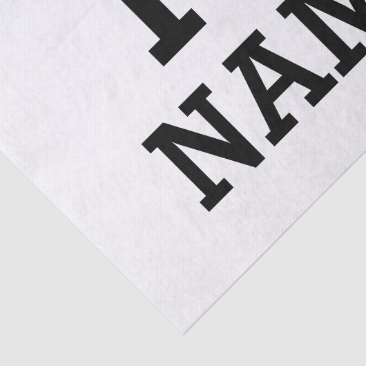 Ik hartnaam tissuepapier (Detail)