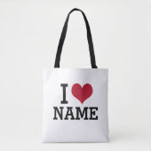 Ik hartnaam tote bag (Voorkant)