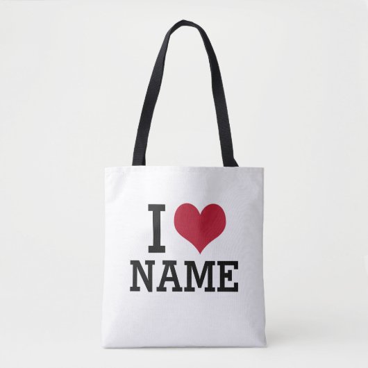 Ik hartnaam tote bag (Voorkant)