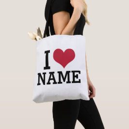 Ik hartnaam tote bag
