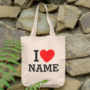 Ik hartnaam tote bag