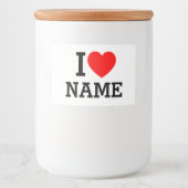 Ik hartnaam voedselcontainer etiket (Voorkant)