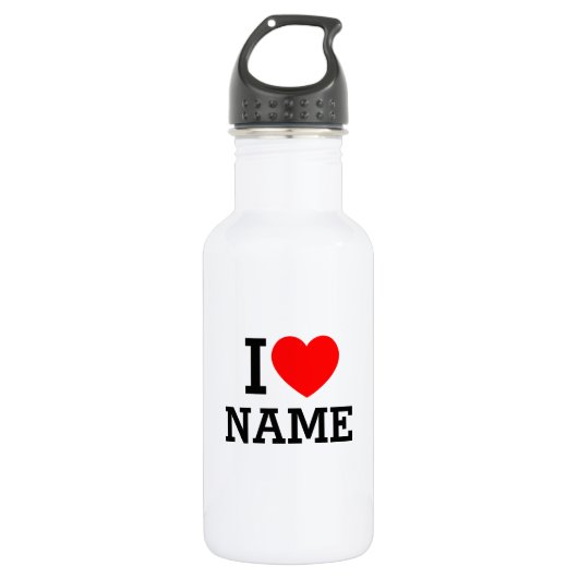 Ik hartnaam waterfles  (Voorkant)