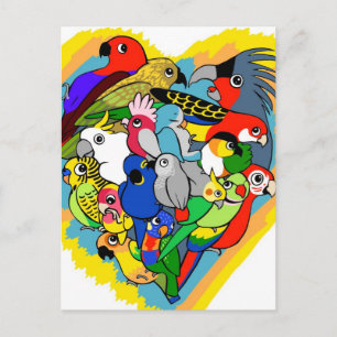 Ik hartritme schattige cartoon briefkaart