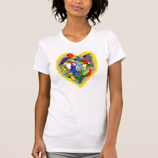 Ik hartritme schattige cartoon t-shirt (Voorkant)