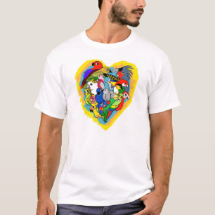 Ik hartritme schattige cartoon t-shirt