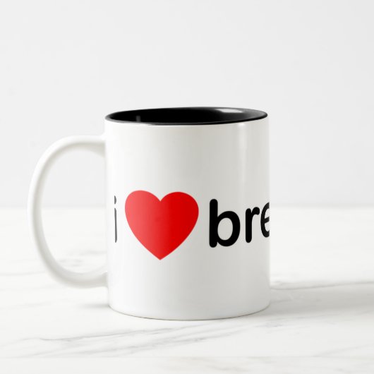 Ik hartslag tweekleurige koffiemok (Links)