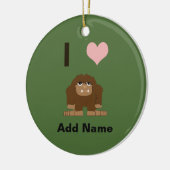 Ik hartstocht keramisch ornament (Links)