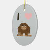 Ik hartstocht keramisch ornament (Links)