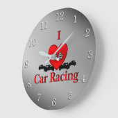 Ik hartwagen racende wandklok (Hoek)