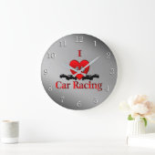 Ik hartwagen racende wandklok (Huis)