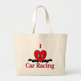 Ik hartwagen Racing Grote Tote Bag