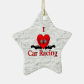 Ik hartwagen Racing Keramisch Ornament (Rechts)