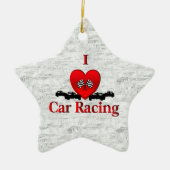 Ik hartwagen Racing Keramisch Ornament (Voorkant)