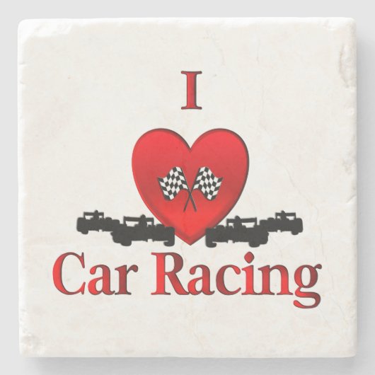 Ik hartwagen Racing Stenen Onderzetter (Voorkant)