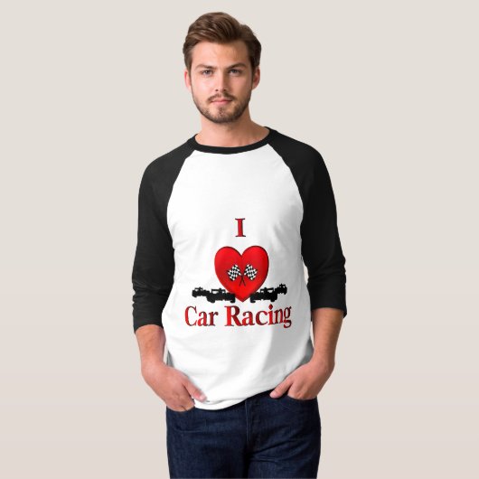 Ik hartwagen Racing T-shirt (Voorkant volledig)