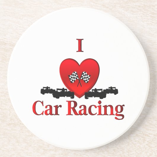 Ik hartwagen Racing Zandsteen Onderzetter (Voorkant)