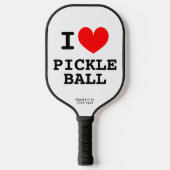 Ik hartzakje met een persoonlijke naam pickleball paddle (Voorkant)