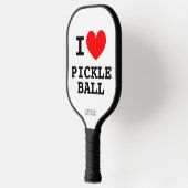 Ik hartzakje met een persoonlijke naam pickleball paddle (Links)