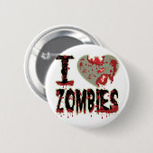 Ik hartzombies! ronde button 5,7 cm (Voorkant /achterkant)