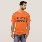 IK HATE MORNINGS Short Slaap T-Shirt (Voorkant volledig)