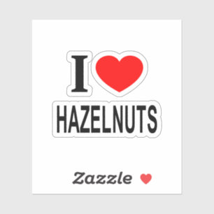 Ik ❤️ HAZELNOTEN Ik HOU VAN HAZELNOTEN Ik HEB HAZE Sticker